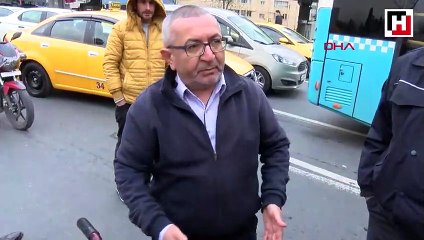 Şişli'de engelliye otobüs çarptı