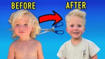 Cutting Our 2 Year Old Sons Hair For The First Time Ever!