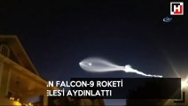 Kaliforniya’dan fırlatılan Falcon-9 roketi, Los Angeles’ı aydınlattı