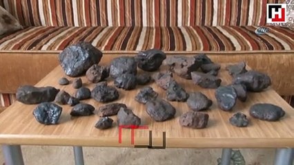 Köylünün başına meteor taşı kondu