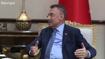 Fuat Oktay, Ersin Tatar'la Cumhurbaşkanlığı Külliyesi'nde görüştü