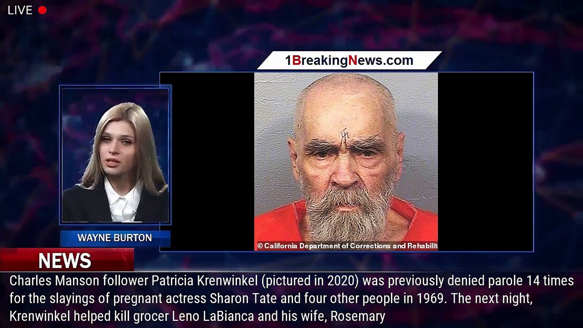 California Governor Gavin Newsom REFUSES to free Charles Manson follower  Patricia Krenwinkel, - 1br - video Dailymotion
