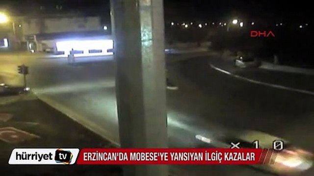 Erzincan'daki 5 ilginç kaza MOBESE'de