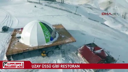 Palandöken'e uzay üssü gibi restoran