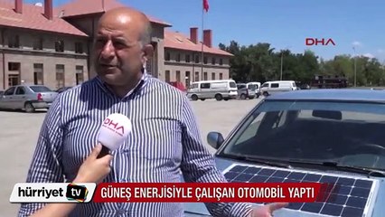 Erzurumlu mucit güneş enerjisiyle çalışan otomobil yaptı