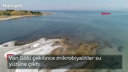 Van Gölü çekilince mikrobiyalitler su yüzüne çıktı