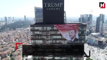Turkish businesswoman puts Erdoğan poster on Trump Towers in Istanbul