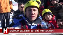 RAFTİNG YAPAN ERZİNCAN VALİSİNİN BOTU İKİ YAYAYA ÇARPTI