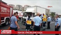 TEM'de kaza! Edirne istikameti trafiğe kapandı