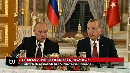 Erdoğan ve Putin'den önemli açıklamalar
