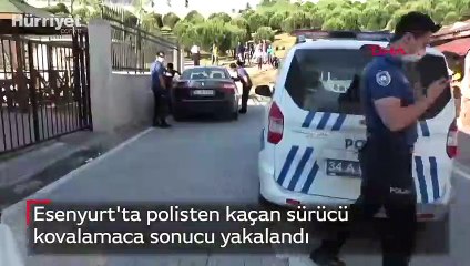 Esenyurt'ta polisten kaçan sürücü kovalamaca sonucu yakalandı
