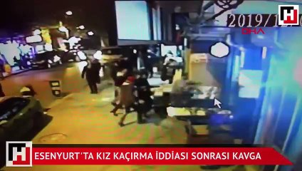 Esenyurt'ta kız kaçırma iddiası sonrası yaşanan kavga kamerada
