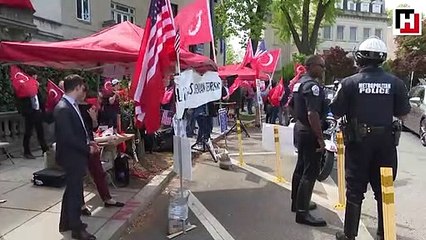 Washington'da yaşayan Türkler'den Ermeni iddialarına karşı protesto