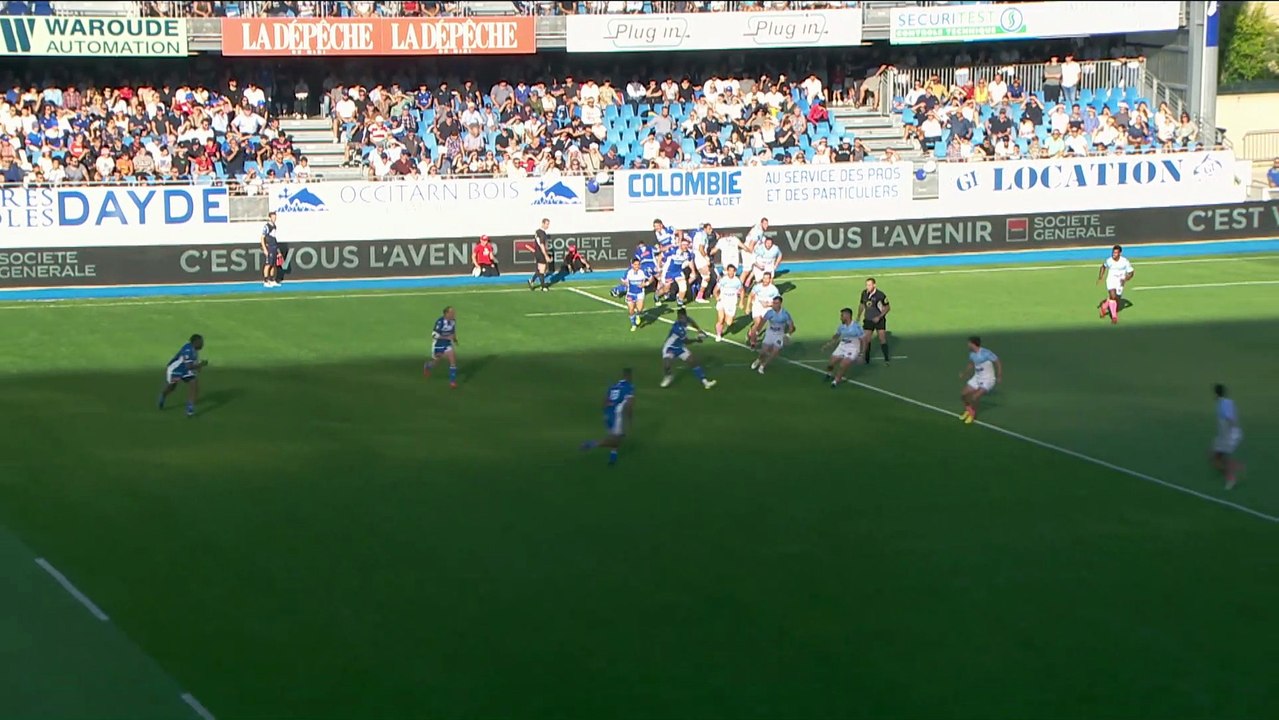 TOP 14 - Essai de Adrea COCAGI (CO) - Castres Olympique - Aviron Bayonnais - Saison 2022:2023