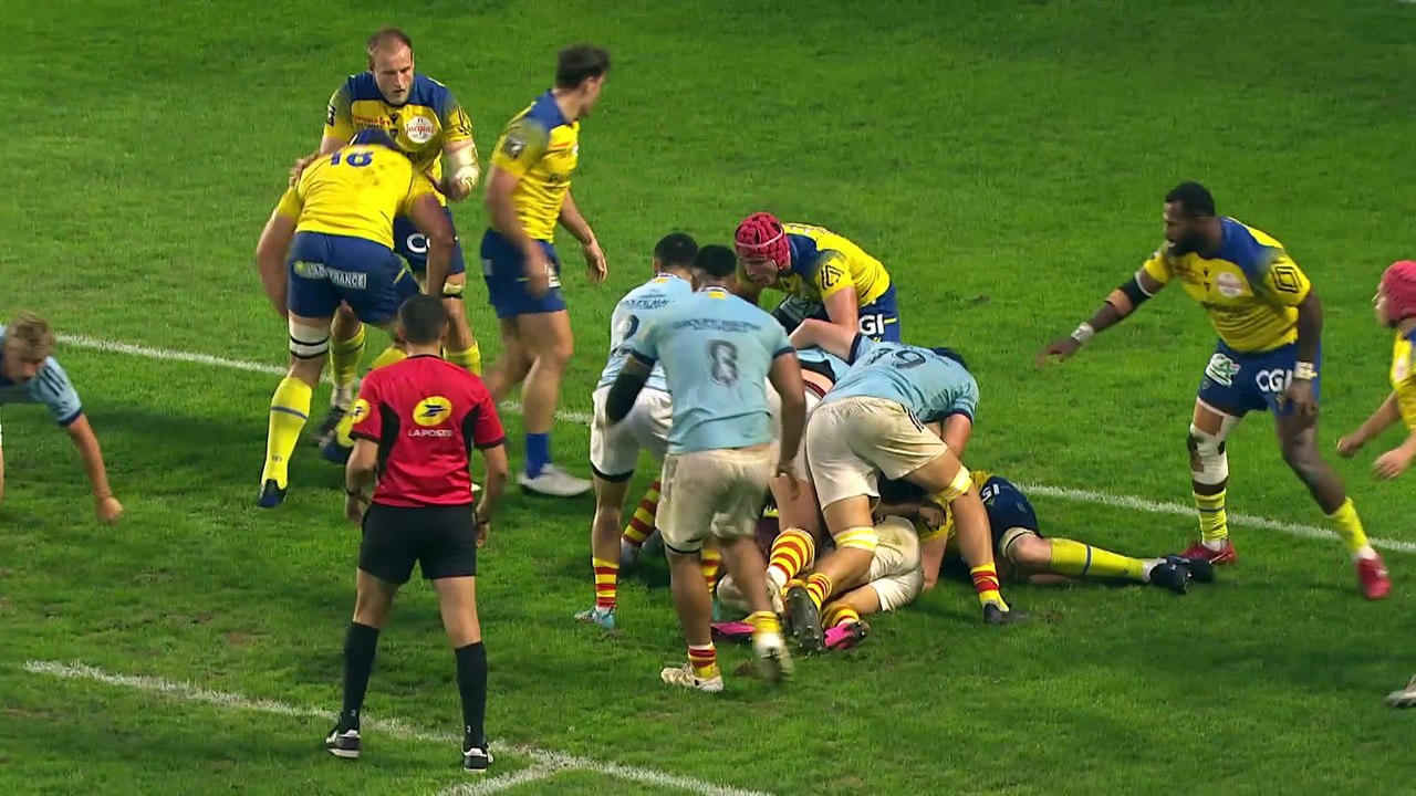 TOP 14 - Essai de Mathieu ACEBES (ASM) - USA Perpignan - ASM Clermont - Saison 2022:2023