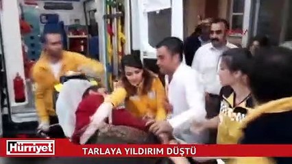 Tarlaya yıldırım düştü 2 ölü, 5 yaralı