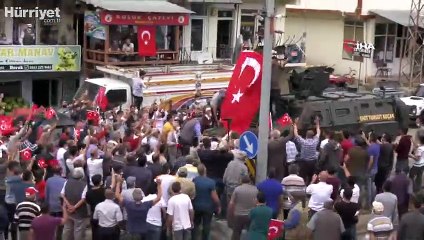 Operasyondan dönen güvenlik güçlerini böyle karşıladılar!
