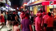 Yüzlerce turistin gözü önünde silahlar konuştu: 1 yaralı