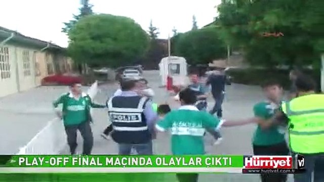 PLAY-OFF FİNAL MAÇI ÖNCESİ VE SONRASINDA OLAYLAR ÇIKTI