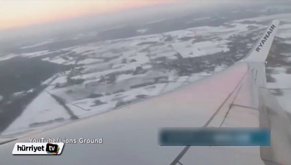 Uçak içindeki yolcu tarafından kayedilen esrarengiz cisim