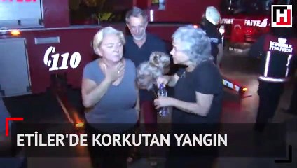 Etiler'de korkutan yangın