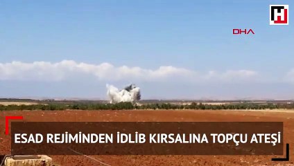 Esad rejiminden İdlib kırsalına topçu ateşi