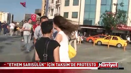 ETHEM SARISÜLÜK İÇİN TAKSİM'DE PROTESTO