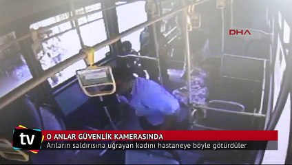 Eşek arılarının saldırısına uğrayan kadını hastaneye böyle yetiştirdiler
