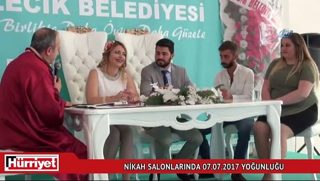 Nikah salonlarında 07.07.17 yoğunluğu