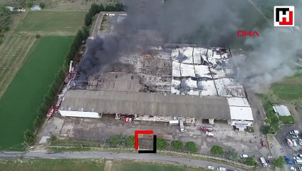 Mobilya mağazası yandı, dumanlar gökyüzünü kapladı