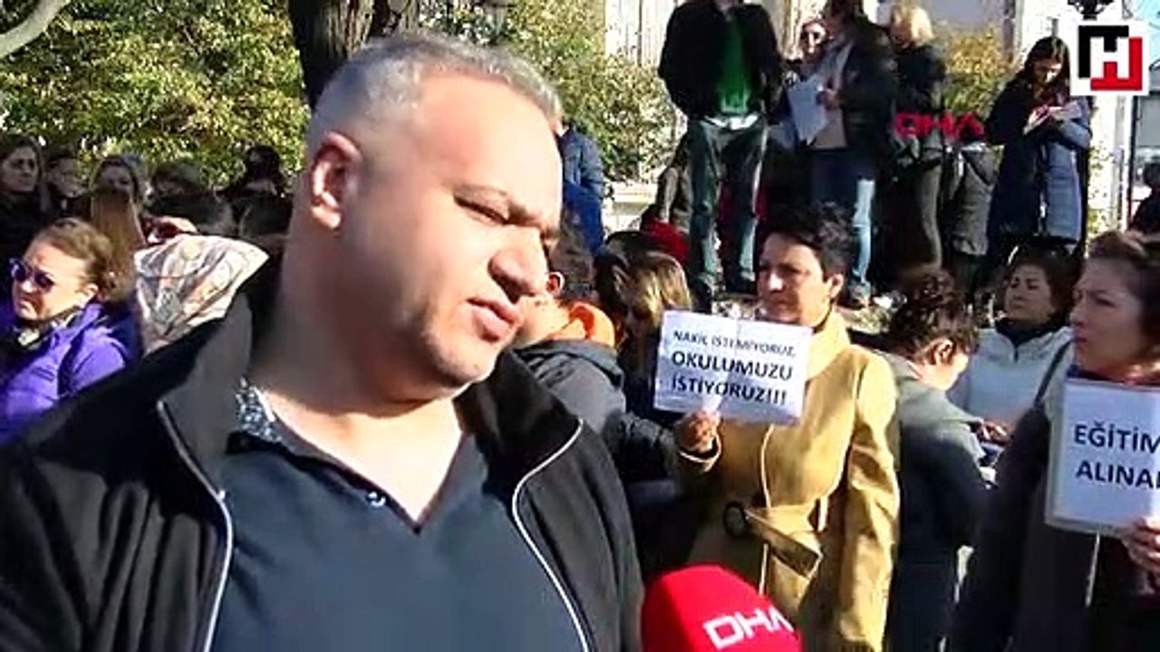 Özel okul mağduru velilerden eylem