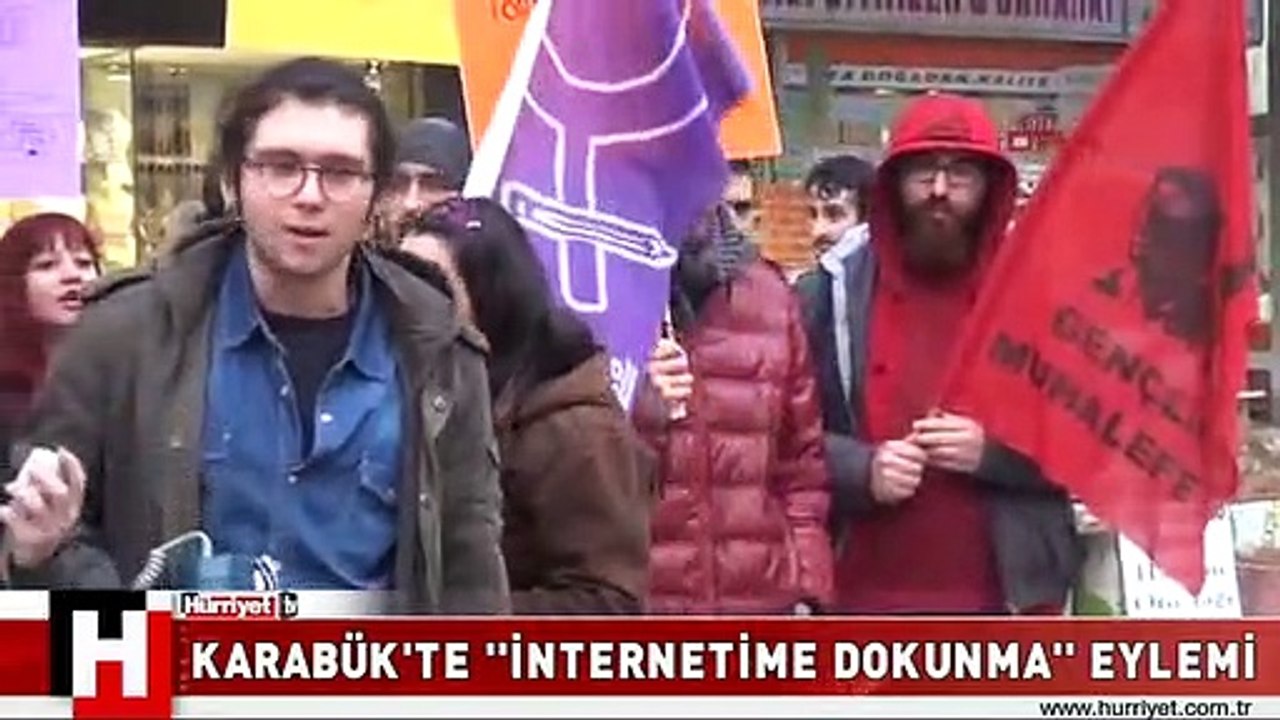 KARABÜKTE İNTERNET PROTESTOSU