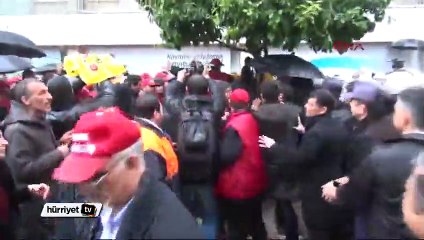 Mersin'de olaylı işçi eylemi