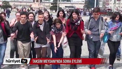 Taksim Meydanı'nda Soma eylemi