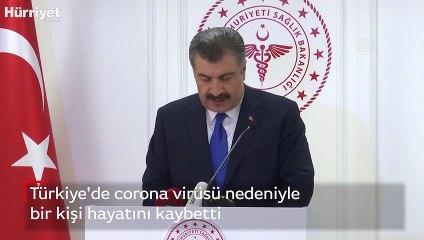 Türkiye'de corona virüsü nedeniyle bir kişi hayatını kaybetti