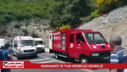 Muğla'da tur midibüsü uçuruma yuvarlandı:Çok sayıda ölü ve yaralı var