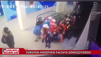 Yürüyen merdiven faciaya dönüşüyordu