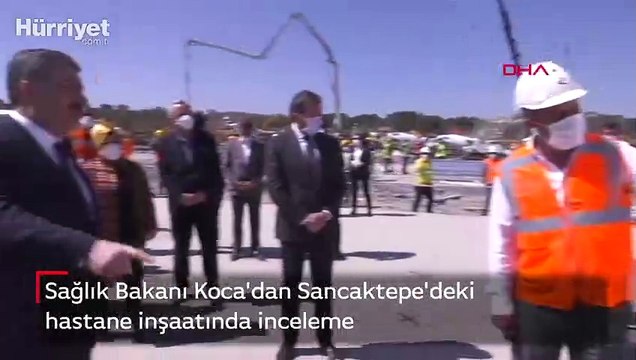 Sağlık Bakanı Koca'dan Sancaktepe'deki hastane inşaatında inceleme