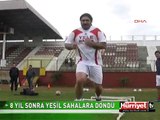 47 YAŞINDAKİ ÜNLÜ FUTBOLCU İLK ANTRENMANINA BÖYLE ÇIKTI