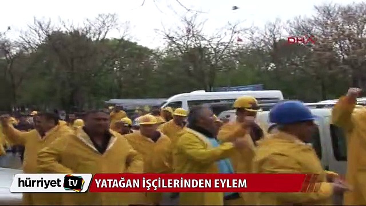 Yatağan işçilerinden zincirli eylem