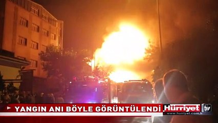 BAŞAKŞEHİR'DE İPLİK FABRİKASINDA YANGIN