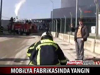 MOBİLYA FABRİKASINDA BÜYÜK YANGIN
