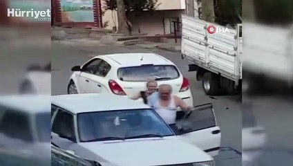 Woman fights back against man in road rage scuffle