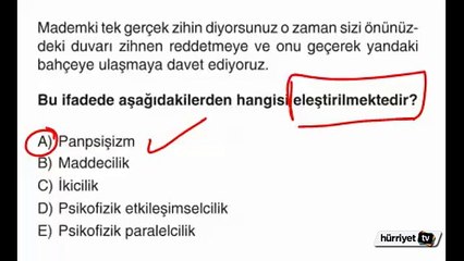 FELSEFE SORULARININ ÇÖZÜMÜ