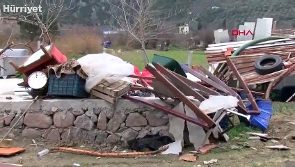 Fırtına konteyner evi 30 metre uçurdu: 2 yaralı