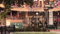 Wagah Border Beating Retreat ceremony, a symbol of India-Pakistan rivalry