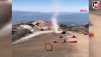 Fethiye'deki hortum böyle görüntülendi