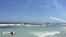 Pilot sahili birbirine kattı