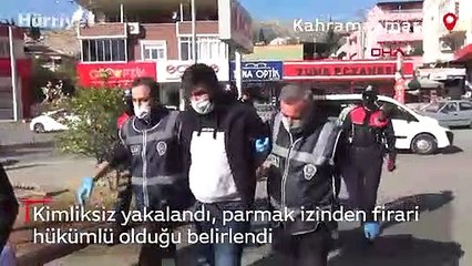 Kimliksiz yakalandı, parmak izinden firari hükümlü olduğu belirlendi