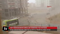 Asit yağmurundan korkulan Mardin’de toz fırtınası